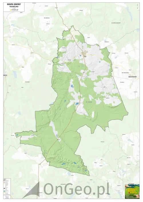 Mapa gminy Trzebielino